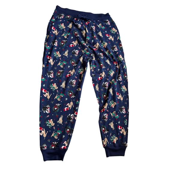 Lands' End Holiday Dogs Cotton Pajama Pants Size Medium - Picture 1 of 6